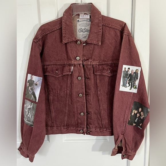 Metallica Pit Stop Brick Red Denim Jacket Adult M Heavy Metal Retro Streetwear - Picture 3 of 13